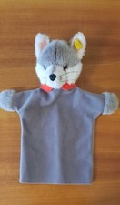 Handspielpuppe Steiff Wolf 6474/27 m.Knopf und Fahne