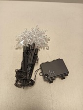 LED Gartenstecker 5er Set Schneeflocken mit Timer - je 21 cm H - Garten Deko Bel