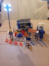 Playmobil THW Rüstanhänger mit Lichtmast & Minibagger mit Zubehör