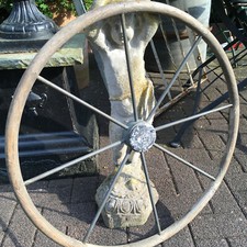 Altes Lenkrad Holz Metall