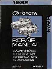 1999 Toyota RAV4 Shop Manuell Volume 1 Rav 4 Original OEM Reparatur Service Book