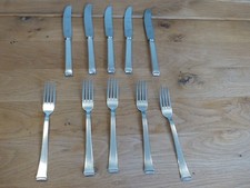 WMF Bauhaus 2500 Besteck Vorspeise kleines 10 Teile 5 Personen Messer Gabel