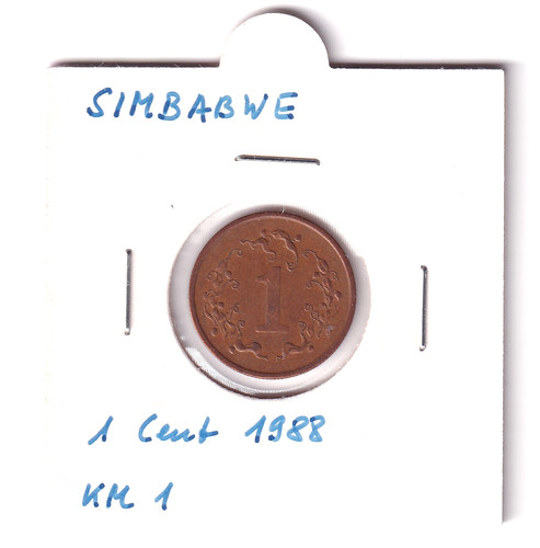 Simbabwe cent 1988 - -,