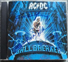 ACDC Original Autogramm, CD Booklet Ballbreaker, persönlich gesammelt