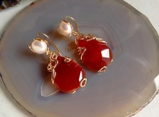 Ohrringe Ohrhänger Karneol