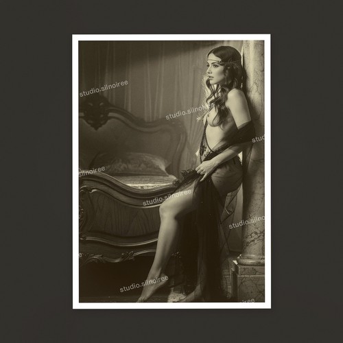 Vintage fotoabzug frau - fotoabzug,