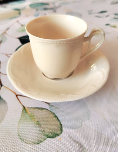 Altweiß gedeck kaffeetasse - gedeck,