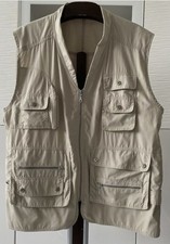 Herren Weste Viele Taschen Gr.XL Beige in guten Zustand