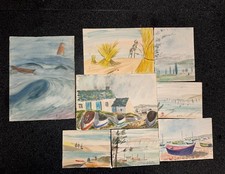 Antik Aquarell Impressionist