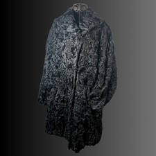 Antiker Mantel Persianer schwarz True Vintage Gothic Lolita