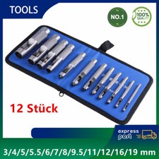 12 Stück Hohlloch Stanzwerkzeug Set - Dichtung Blech Leder Vinyl Kunststoff