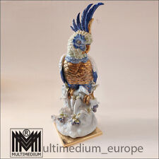 Seltene große XXL Porzellan Kakadu Figur Capodimonte Parrot Cockatoo figure 1970