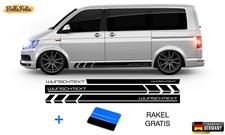 Bus Seiten-Streifen Aufkleber-Set, kompatibel. m. VW T4, T5 & T6/T6.1 WUNSCHTEXT