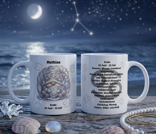Sternzeichen krebs tasse - sternzeichen,
