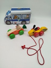 HABA Tatu-Tata Brettspiel & 2 Holz-Ziehtiere im Metallkoffer