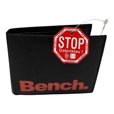 Bench RFID Herren Leder Geldbörse Portemonnaie Geldbeutel  rot/schwarz