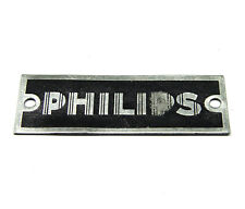 Schild "Philips" für historische Funk / Meßtechnik, 30er/40er Jahre, 18 x 52 mm