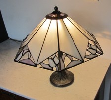 Tischlampe im Tiffany-Stil Vintage Retro leicht beschädigt