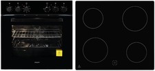 Exquisit EHE256-U-020 Einbau-Herdset Glaskeramikkochfeld 59,5cm 59l 1711706