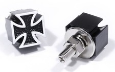 Kennzeichen Schrauben Eisernes Kreuz Iron Cross Schwarz Black Auto Universal 