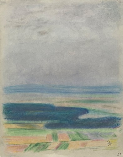 Pastell weite sommerlandschaft - weite,