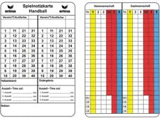Erima Schiedsrichter-Set Spielnotizkarten Handball EF_5839