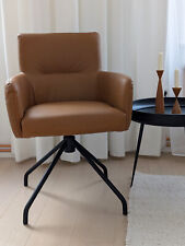 Lederstuhl Drehstuhl  Esszimmer  Leder Echtleder cognac - wie neu -