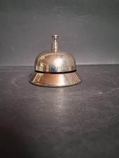 Hotelglocke Empfangsglocke Tischklingel Metall Silberfarben Ohne Plastik 