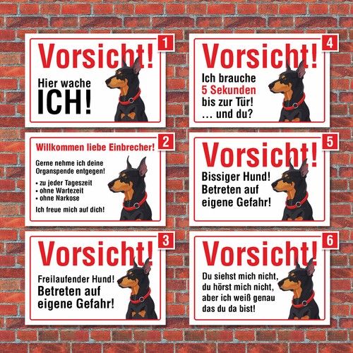 Vorsicht hier wache ich - "hier, ich"