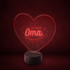 Acrylglas LED-Lampe Licht Deko Schlaflicht - die Beste Oma der Welt