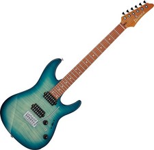 B-WARE Ibanez AZ24S1F-TXB E-Gitarre Transparent Turquoise Burst dyna-MIX10 Erle