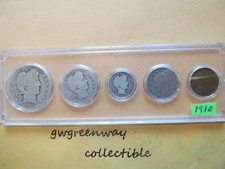 1910 Silber Geburt Jahr Set 5