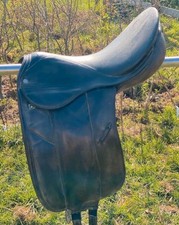 Monoblatt Sattel Stübben colombo schwarz 17,5 18‘‘ Zoll dressur