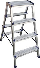 Siedra Stufen-Doppel-Leiter 2x4 Stufen Stufenbreite 80mm