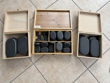Hot Stone Massagesteine - Wellness Set in unterschiedlichen Gößen, 42 Stück