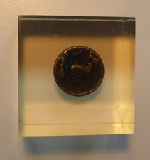 Tetradrachme - eingeschweißt im Acrylblock - Reproduktion - Dekoration
