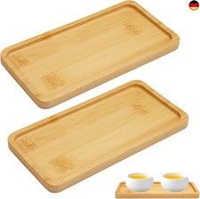 2 StüCk Bambus Tablett