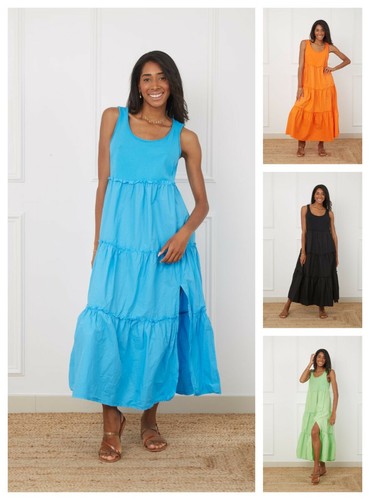 Italy mode langes volantkleid - italy,