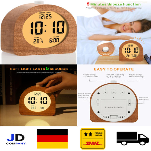 Digitalwecker holz tischuhr - digitalwecker,