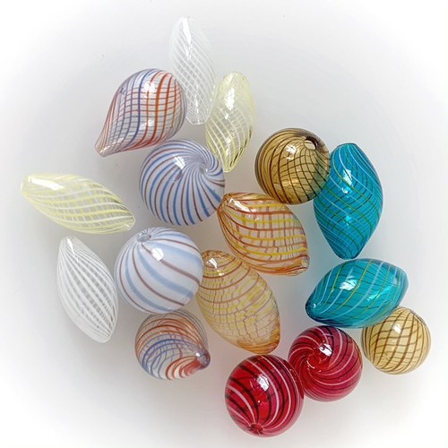 Hohlglasperlen lampwork - 16,
