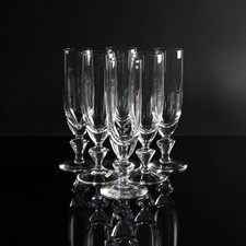 Ichendorf Kristallglas Sektflöte BORDEAUX Prof. H. Sattler SET von 6 vintage