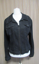 180 J456 Kathleen Madden Damen Jeans Jacke Gr. XL schwarz Struwwelpeter Futter