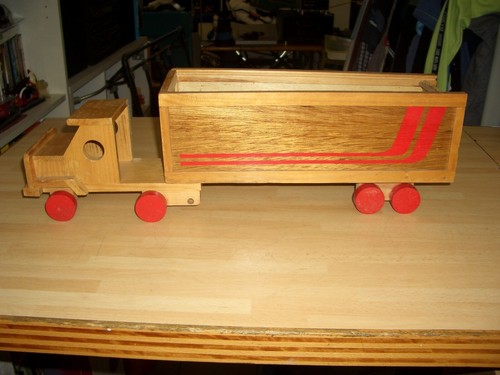 Holz auto ddr lkw sattelzug - holz,