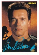 Arnold Schwarzenegger  -  Bravo Autogrammkarte - Action Hero