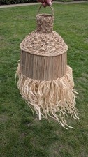 Boho Lampenschirm Stroh