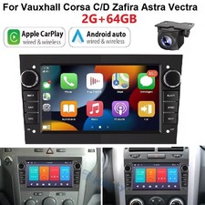 Carplay Für Opel Corsa C D Zafira B Astra G H Android 14 Autoradio GPS 2+64GB