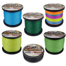 GEFLOCHTENE ANGELSCHNUR 0,033€/m 300-1000m Forelle Aal Zander Hecht Dorsch Wels