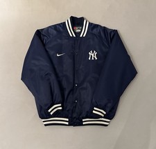 Vintage New York Yankees Nike Satin Bomber Jacket Drake Retro Oldschool | XL