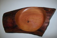 Schale Holzschale gedrechselte Schale Naturrandschale Pflaumenholz Zwetschge