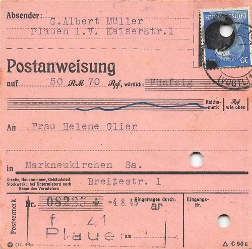 891351 sbz postanweisung - sbz, mit